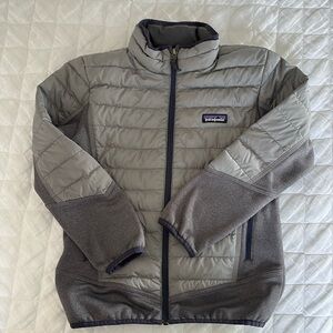 Patagonia Kids Down Fleece Jacket Gray Size S 7-8 EUC
